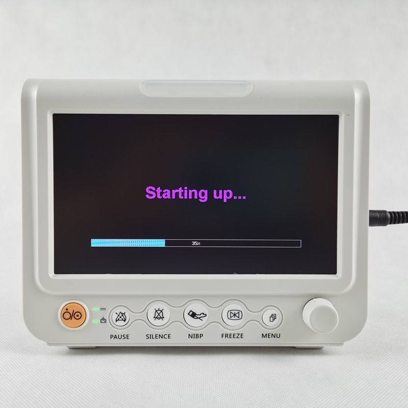 Monitor de signos vitales portátil inalámbrico de pantalla táctil de seis parámetros de 7 pulgadas, duradero