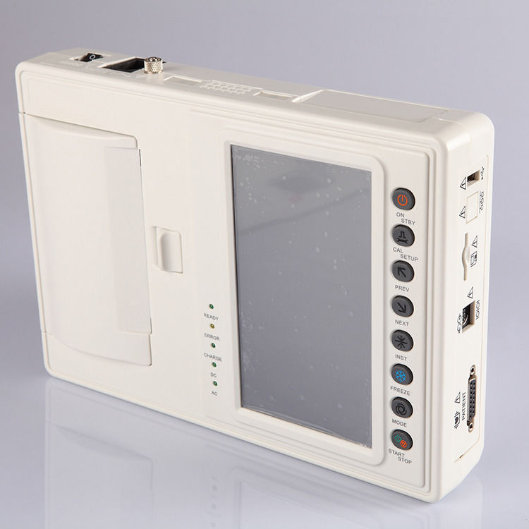Máquina de ECG médica de 12 canales, máquina de ECG de metal de plomo, ECG portátil, 6 electrocardiógrafos, máquina de ECG de esfuerzo