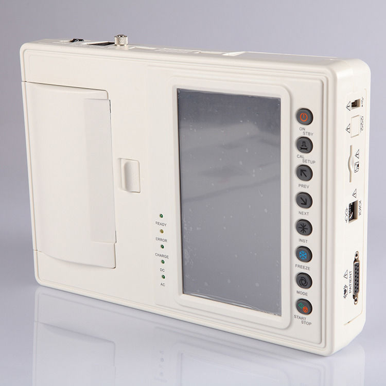 Máquina de ECG médica de 12 canales, máquina de ECG de metal de plomo, ECG portátil, 6 electrocardiógrafos, máquina de ECG de esfuerzo