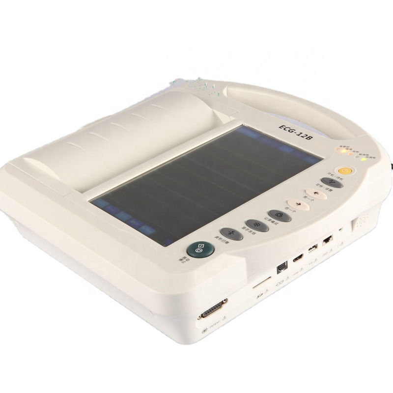 Máquina de ECG humano examen cardíaco cardiología máquina de ECG de 12 canales máquina de electrocardiograma EKG ECG