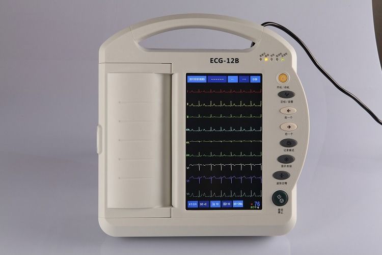 Máquina de ECG humano examen cardíaco cardiología máquina de ECG de 12 canales máquina de electrocardiograma EKG ECG