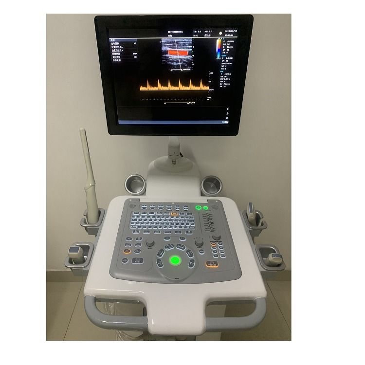 China Carro Digital Color Doppler Ultrasonido Médico Máquina de Ultrasonido Ultrasonido Hospital Exterior