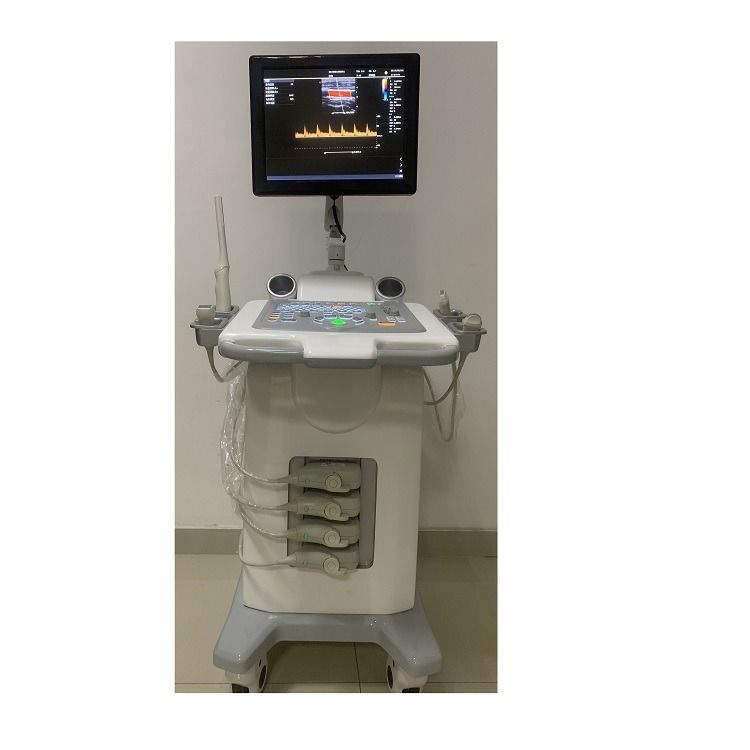 China Carro Digital Color Doppler Ultrasonido Médico Máquina de Ultrasonido Ultrasonido Hospital Exterior