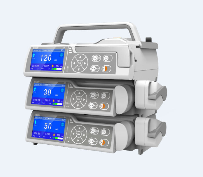 Bomba de infusión metálica eléctrica automática para UCI Ambulancia China Bomba de infusión