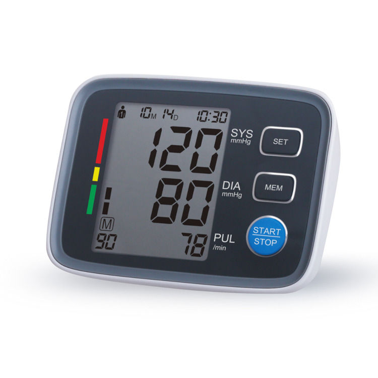 Monitor de presión arterial de brazo tipo OEM recargable de pie, monitor digital ambulatorio de presión arterial
