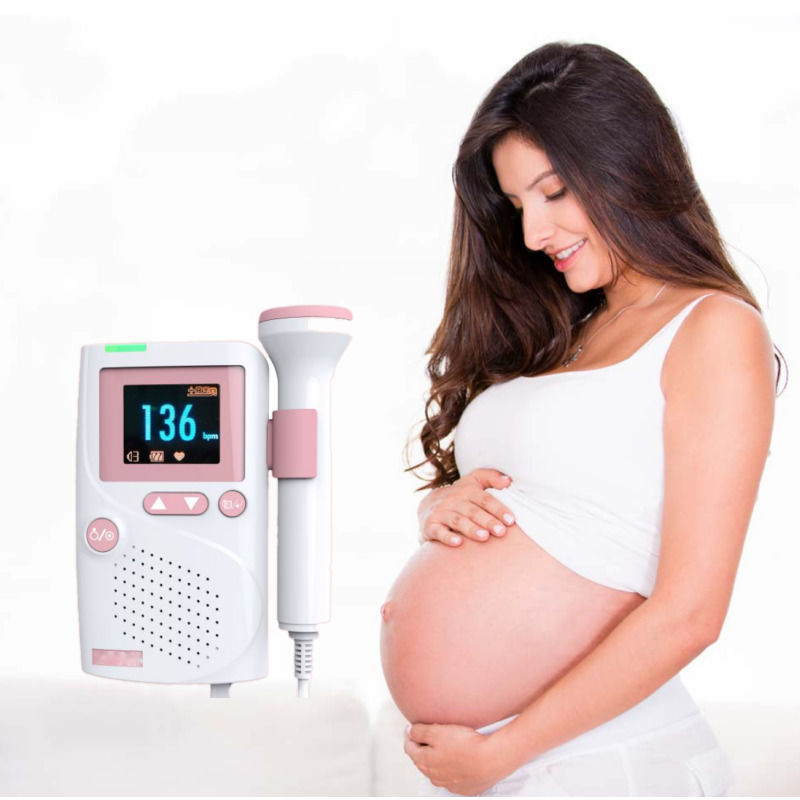 Cardiología de sonido de alta fidelidad por ultrasonido médico impermeable CE Ultrasonido Monitor cardíaco portátil para bebés y fetos Doppler fetal latido del corazón