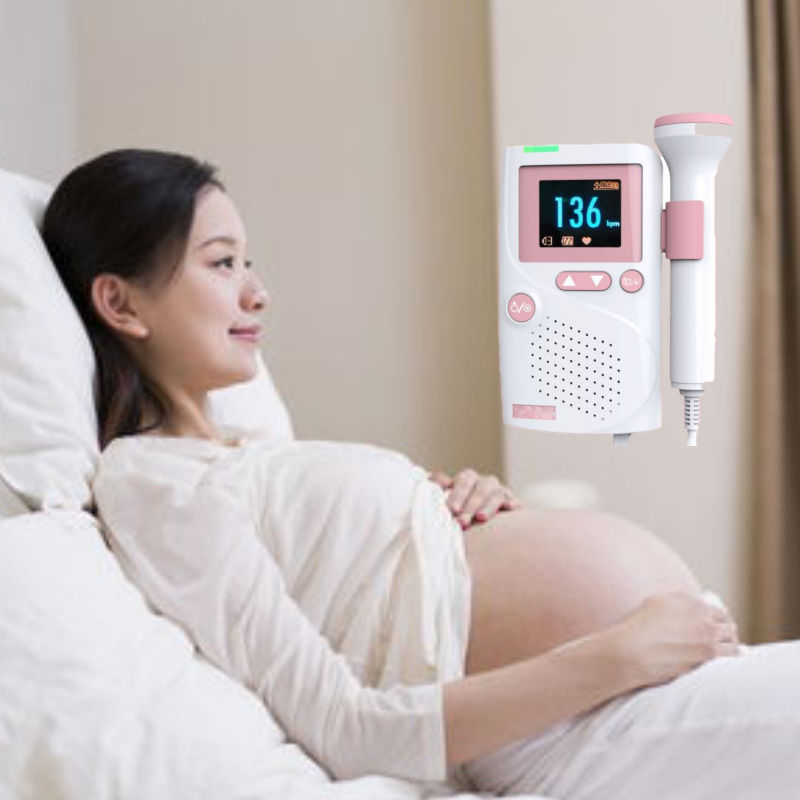 Cardiología de sonido de alta fidelidad por ultrasonido médico impermeable CE Ultrasonido Monitor cardíaco portátil para bebés y fetos Doppler fetal latido del corazón