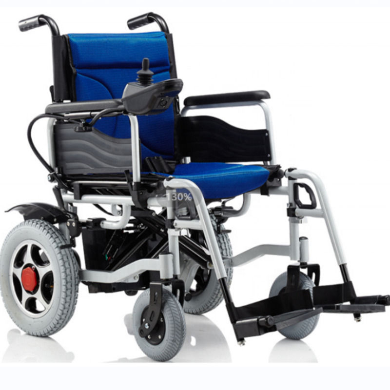 New Power Electric silla de ruedas plegable para discapacitados silla de ruedas ligera batería de aluminio silla de ruedas remota 140kg