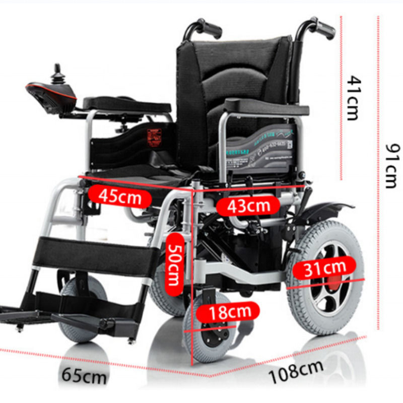 Silla de ruedas eléctrica de 140 kg de capacidad ligera, con batería de litio, silla de ruedas portátil plegable para mayores de 140 kg